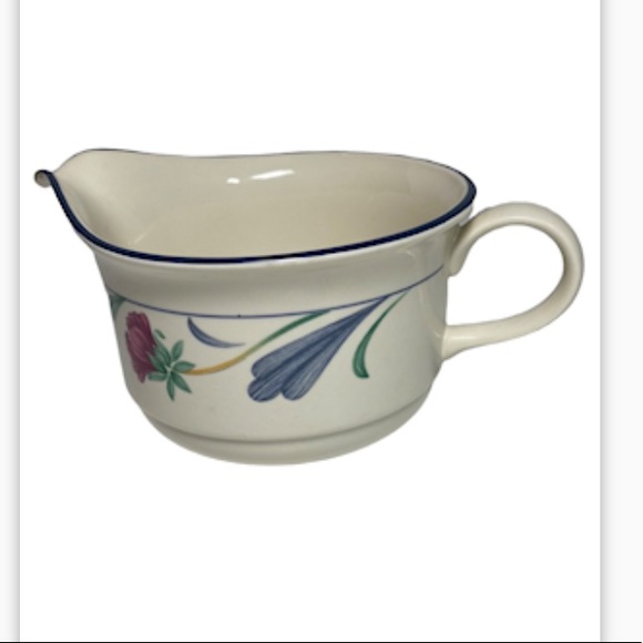 NWOT Lenox Chinastone Poppies on Blue Open Sauce Boat - Picture 2 of 6